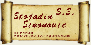 Stojadin Simonović vizit kartica
